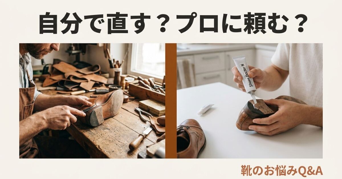 靴修理は自分でできる？DIYで直せるケースとプロに任せるべきケース