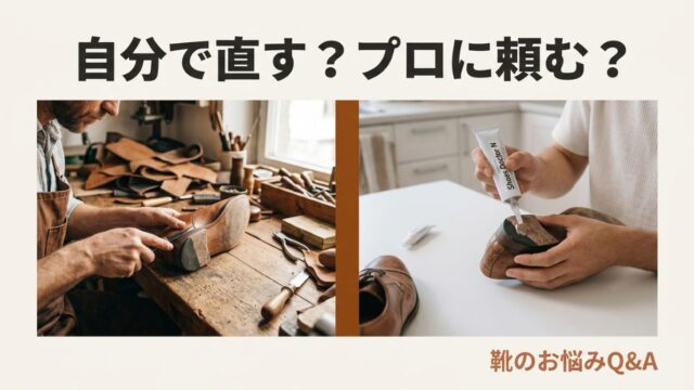 靴修理は自分でできる？DIYで直せるケースとプロに任せるべきケース
