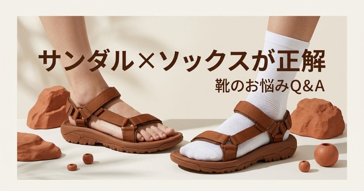 2026年夏のトレンド「サンダル×ソックス」は衛生的に正解だった！足臭・疲労を防ぐ組み合わせ術