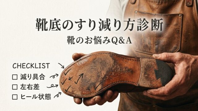 靴底のすり減り方でわかる歩き方診断チェック