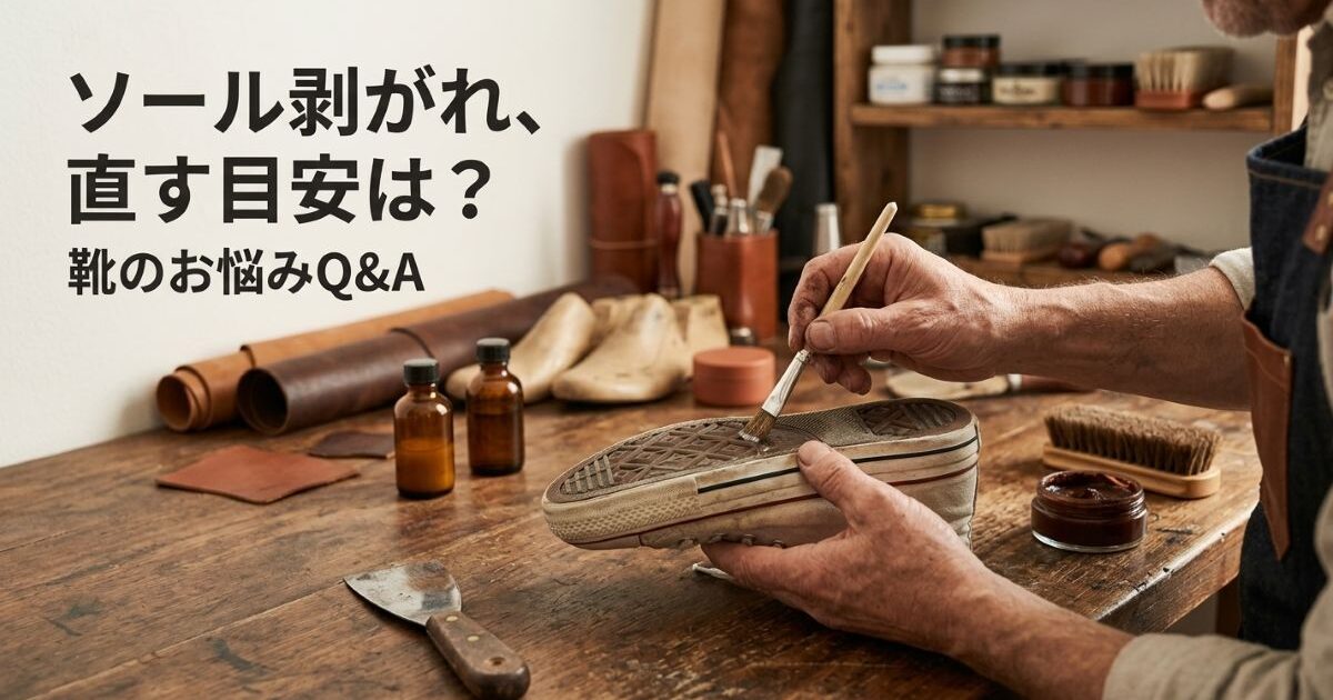 スニーカーのソール剥がれ、自分で直す？修理に出す目安