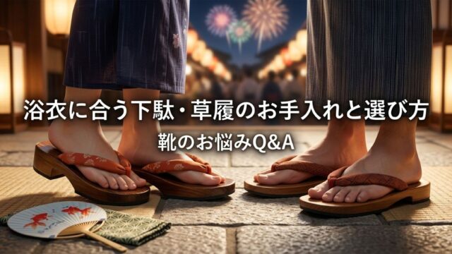 夏祭り・花火大会シーズン到来！浴衣に合う下駄・草履のお手入れと選び方