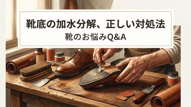 靴底が加水分解した時の正しい対処法｜自分で直せる？