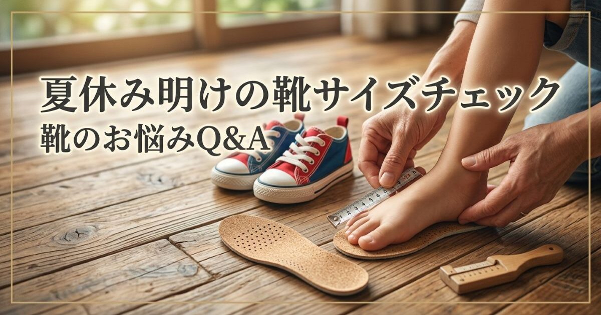 子供の靴、夏休み明けにサイズアウトしてない？自宅3分でできる買い替えチェック