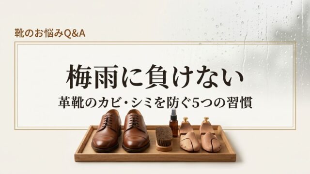 梅雨に負けない！革靴のカビ・シミを防ぐ5つのシューケア習慣