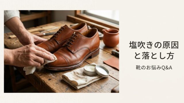 革靴の「塩吹き（白い輪ジミ）」はなぜ夏に出る？原因と自分でできる除去・予防