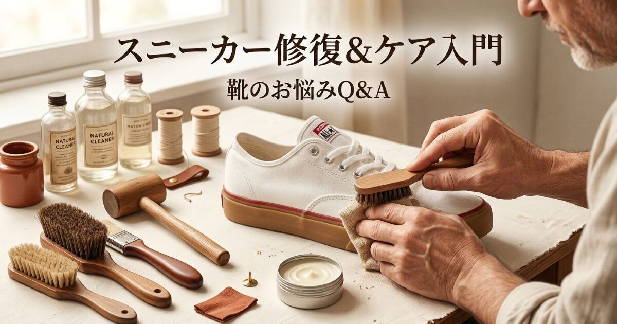 スニーカー「修復」市場が拡大中 ─ 愛用の一足を”資産”として長く履くリペア&ケア入門