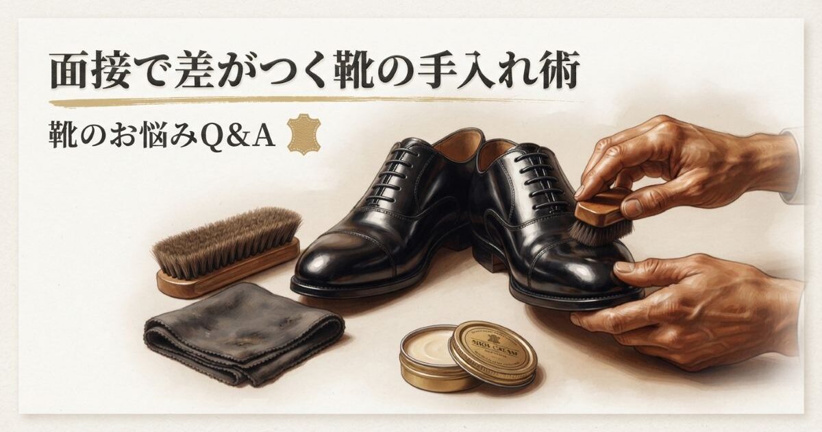 面接で差がつくビジネスシューズの手入れ術｜就活・転職の秋対策