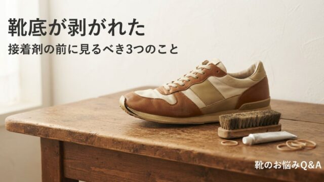 靴底が剥がれた！接着剤で直せるのはどれ？3種類の見分け方と料金