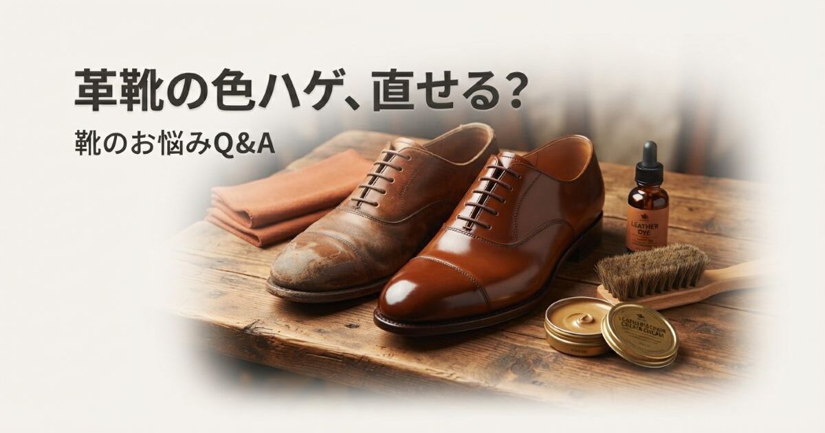 革靴の色ハゲ・色落ちは染め直しで直る？料金相場と補修の境界
