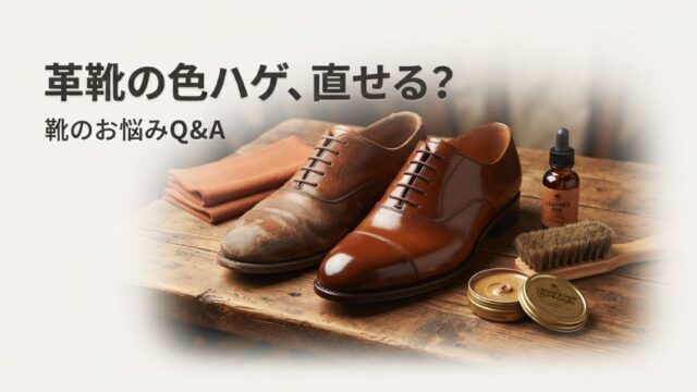 革靴の色ハゲ・色落ちは染め直しで直る？料金相場と補修の境界