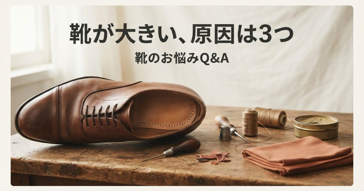 靴が大きい・ゆるい原因は3つ｜修理店のサイズダウン法と費用