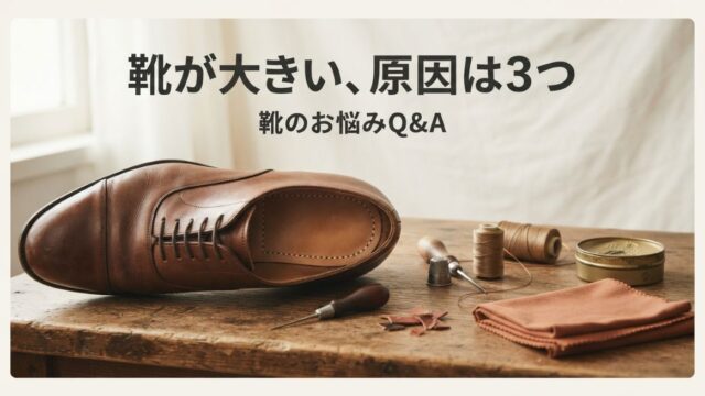 靴が大きい・ゆるい原因は3つ｜修理店のサイズダウン法と費用