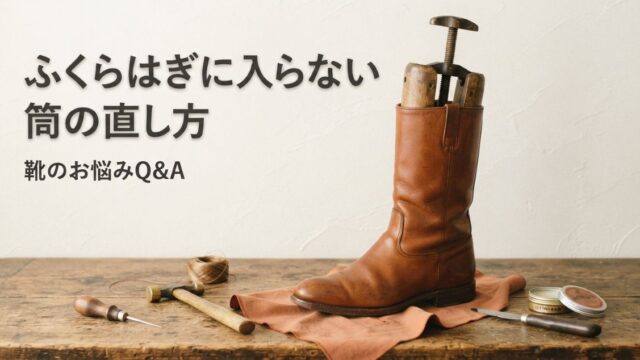 ロングブーツがふくらはぎに入らない・ブカブカ｜筒の直し方