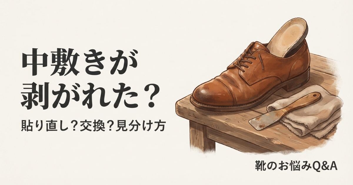 靴の中敷きが剥がれた・ずれる時の修理｜貼り直しか交換かの見分け方