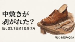 靴の中敷きが剥がれた・ずれる時の修理｜貼り直しか交換かの見分け方