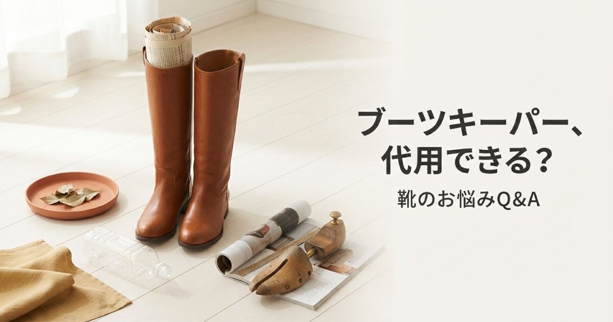 ブーツキーパーの代用はペットボトル？新聞紙？素材別の向き不向き