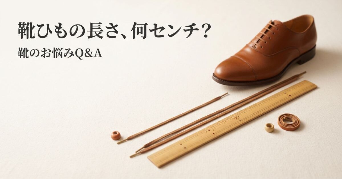靴ひもの長さの選び方｜穴の数別の目安と測り方、交換のしかた