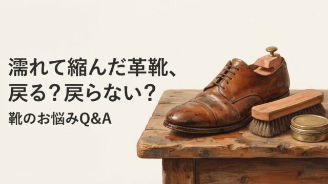 革靴が濡れて縮んだ・硬くなった｜戻る場合と戻らない場合の見分け方