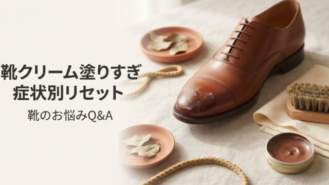 靴クリームの塗りすぎを直す方法｜白い粉・ベタつき・ムラの症状別